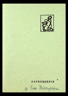 [Zaproszenie dla p. Ewy Żabczyńskiej na spotkanie z okazji Dnia Patrona w dniu 11 maja 1987 r.]