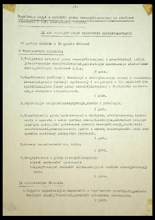 Regulamin zajęć z metodyki pracy resocjalizacyjnej na studiach zaocznych w roku akademickim 1979/80. [oraz program zajęć]. II rok resocjalizacja społecznie niedostosowanych
