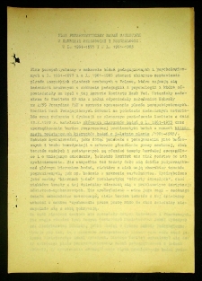 Plan perspektywiczny badań naukowych w zakresie pedagogiki i psychologii w l. 1961-1975 i w l. 1961-1965