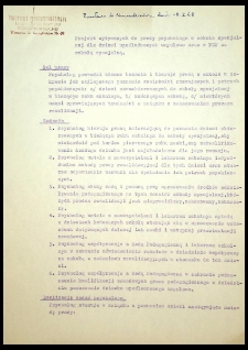 Projekt wytycznych do pracy psychologa w szkole specjalnej dla dzieci upośledzonych umysłowo oraz w PZW ze szkołą specjalną. (Przesłano do Ministerstwa dnia 18.I.68)