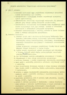 Program przedmiotu: "Organizacja szkolnictwa specjalnego"
