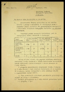 [Przydział godzin dla nauczycieli w PIPS na rok szkolny 1964/65]