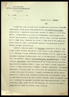 [Opinia Marii Grzegorzewskiej o programie podstawowego kursu doskonalenia wychowawców zakładów specjalnych. Dnia 19.IX.1950 r.]