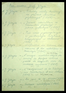 Prace naukowe Józefy Joteyko [spis prac]