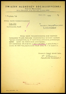 [Zaproszenie dla przedstawiciela PIPS na II konferencję poświęconą problematyce opieki nad młodocianymi przestępcami. Warszawa, dnia 2.V.1959]