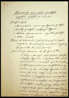 Posiedzenie kierowników praktyki wszystkich działów dn. 15-XI-48 r. [notatka z zebrania]