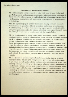 Informacja o działalności naukowej