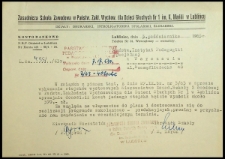 [Odpowiedź w sprawie ceny za wykonanie stojaków na wystawę z okazji 40-lecia PIPS]. Lubliniec, dnia 3. października 1963 r.