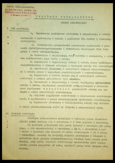 Praktyka pedagogiczna (dział niewidomych)