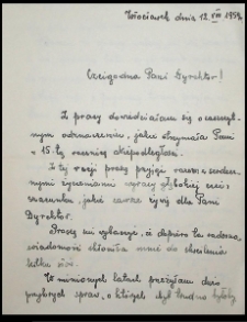 [List gratulacyjny dla Marii Grzegorzewskiej z okazji otrzymania orderu "Budowniczy Polski Ludowej"], dnia 12.VIII.1959 r.