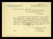 [Zawiadomienie o przyznaniu dodatku specjalnego na okres od dnia 1 stycznia do dnia 31 lipca 1961 r.]. Warszawa, dnia 7 stycz. 1961