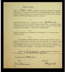 Umowa o dzieło. Dnia 1 lipca 1952 r. pomiędzy Państwowym Studium Pedagogiki Specjalnej w Warszawie (...), a ob. dr. Janiną Doroszewską (...) [opracowanie 8 tablic zestawień terapii zajęciowej i zabawowej usystematyzowanych wg stopnia wydatkowanego wysiłku u dzieci chorych przewlekle]