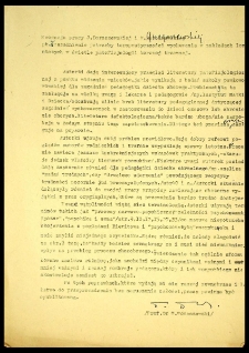 Recenzja pracy J. Doroszewskiej i M. Grzegorzewskiej pt. Uzasadnienie potrzeby terapeutyczności wychowania w zakładach leczniczych w świetle patofizjologii korowo-trzewnej